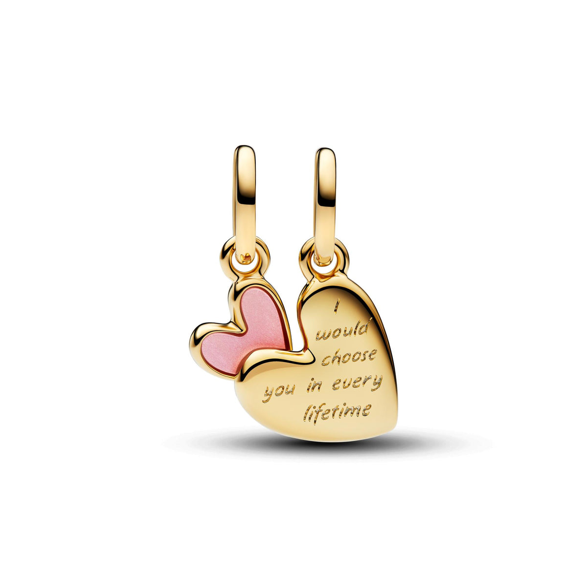 Pandora Moments Charm Pendant Séparable Mère & Fille Rose 763766C01