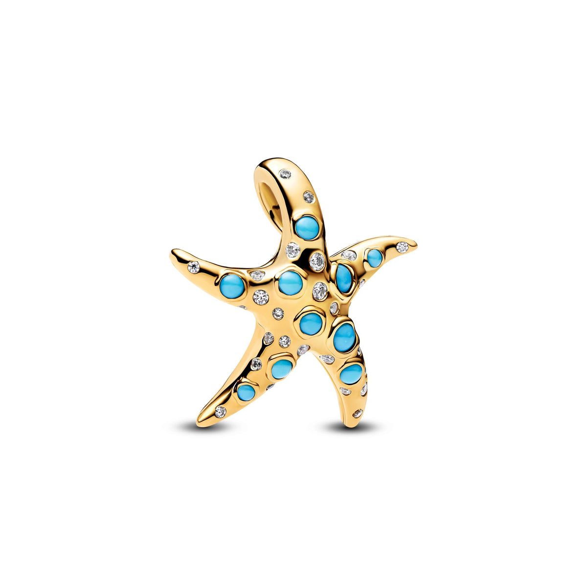 Pandora Moments Charm Pendant Étoile de Mer Bleu Scintillant 763818C01