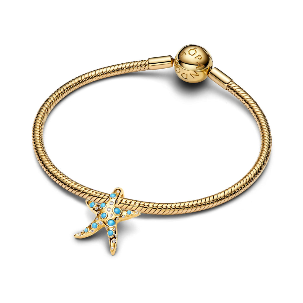 Pandora Moments Charm Pendant Étoile de Mer Bleu Scintillant 763818C01