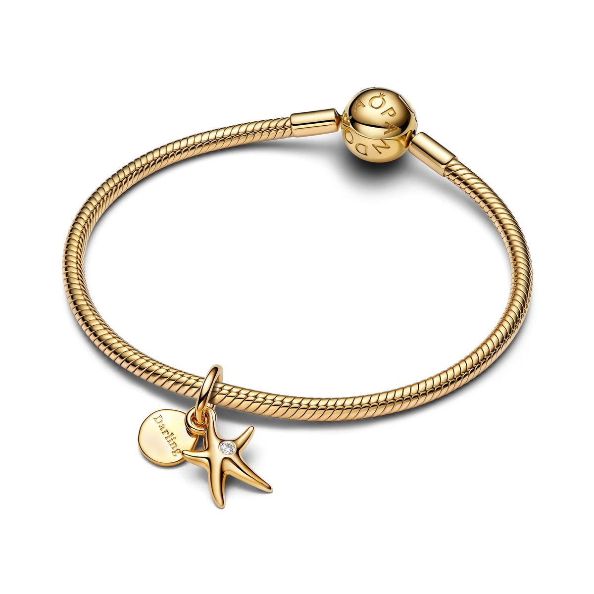 Pandora Moments Charm Pendant Double Étoile de Mer 763892C01