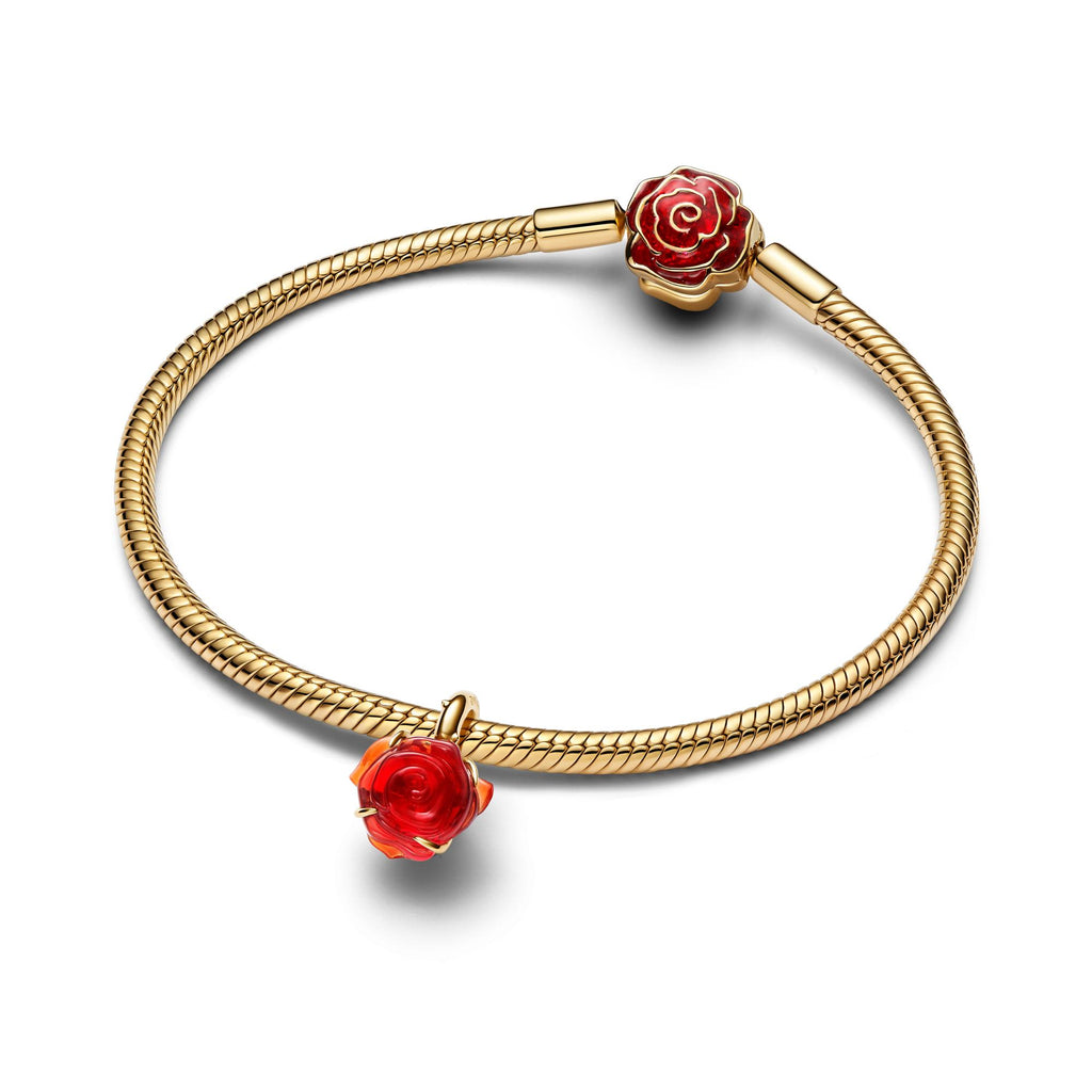 Pandora Disney Charm Pendant Disney La Belle et La Bête Rose Enchantée 764018C01