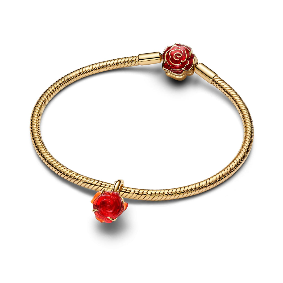Pandora Disney Charm Pendant Disney La Belle et La Bête Rose Enchantée 764018C01