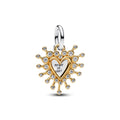 Pandora Moments Charm Pendant Double Cœur Étincelant 764141C01