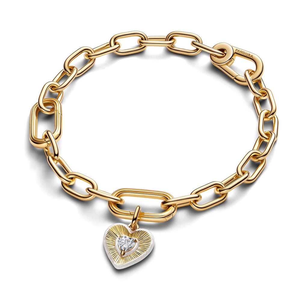 Pandora ME Charm Médaillon Cœur Blanc Rayonnant 764409C01