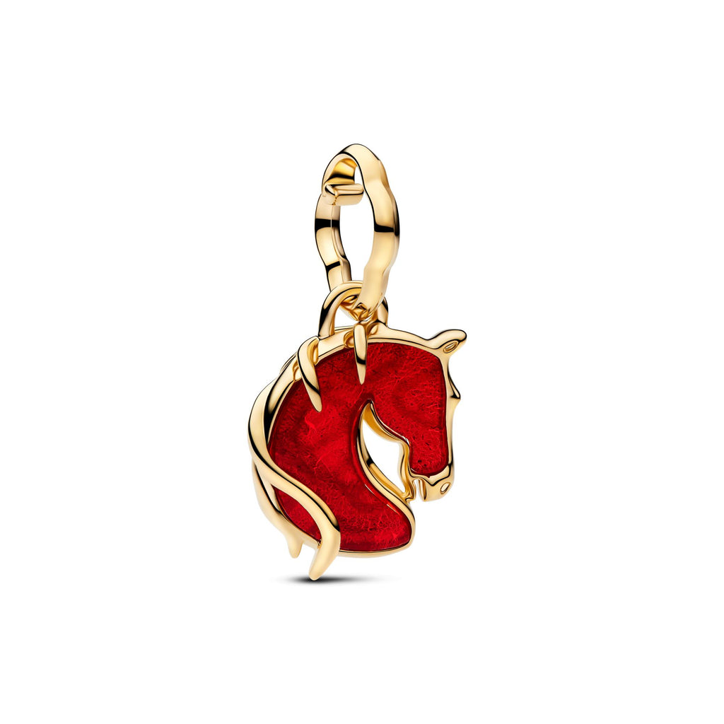 Pandora Moments Charm Pendant Verre de Murano Cheval de Feu Rouge 764431C01
