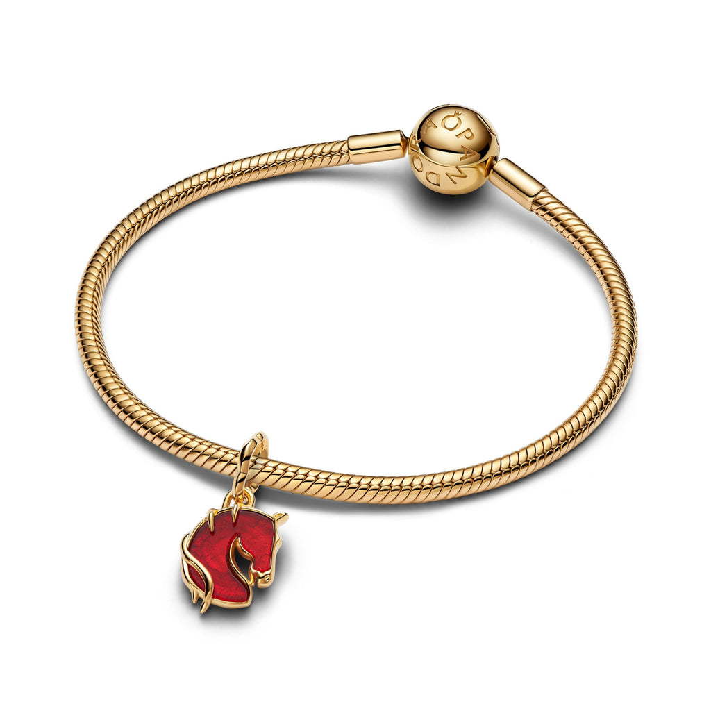 Pandora Moments Charm Pendant Verre de Murano Cheval de Feu Rouge 764431C01