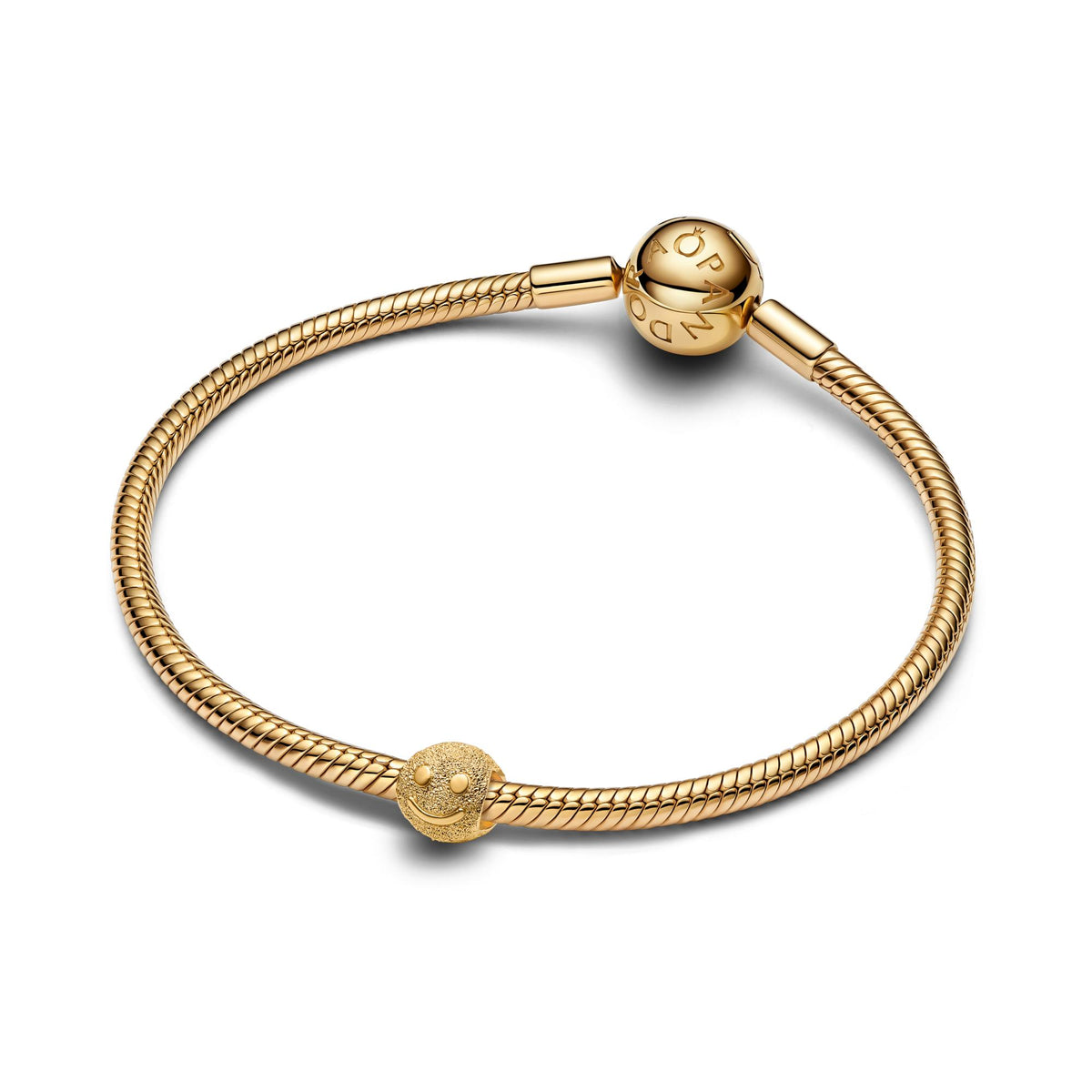 Pandora Moments Mini Charm Visage Heureux Texturé 764526C00