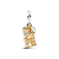 Pandora Moments Charm Pendant Double Château & Plaque Cœur Gravable 764915C01