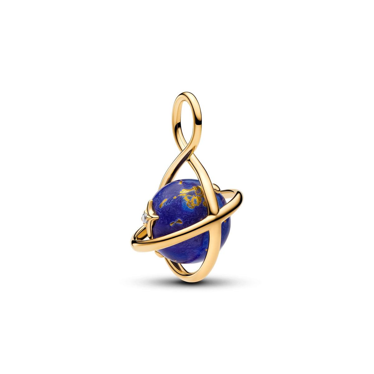 Pandora Moments Charm Pendant Planète Bleue Céleste Rotative 765032C01