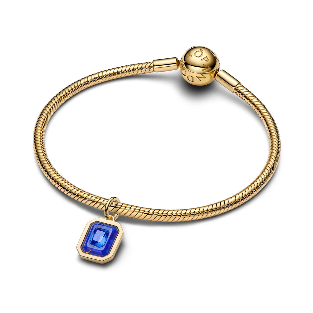 Pandora Moments Charm Pendant Hexagone Bleu Céleste 765035C01