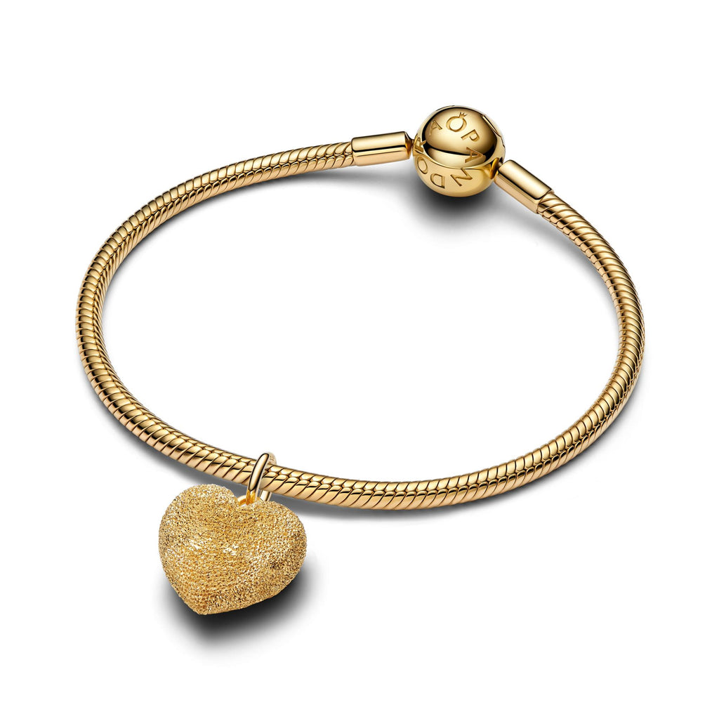 Pandora Moments Charm Pendant Cœur Bombé Texturé 765073C00