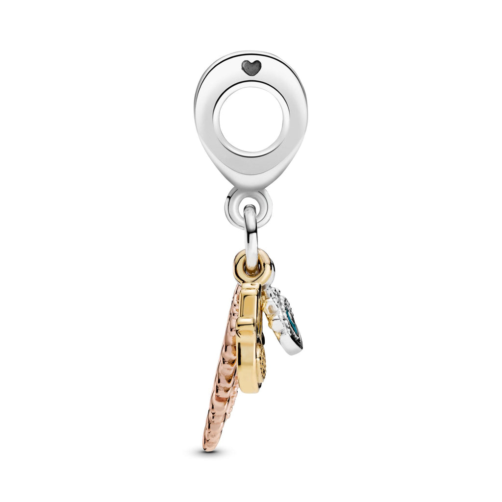 Pandora Moments Charm Pendant Spiritualité Main de Fatma, Œil qui voit tout & Plume 768785C01
