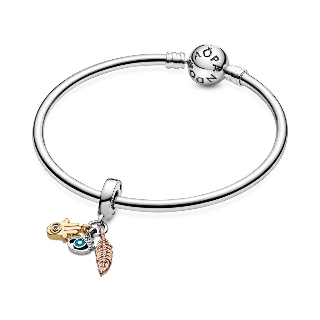 Pandora Moments Charm Pendant Spiritualité Main de Fatma, Œil qui voit tout & Plume 768785C01