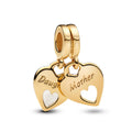 Pandora Moments Charm Pendant Cœur Séparable Double 769187C01