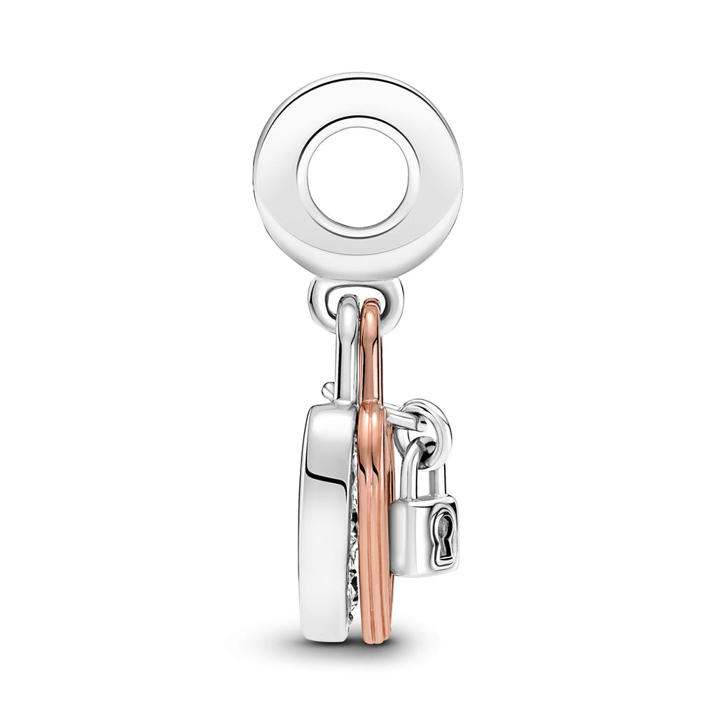 Pandora Moments Charm Pendant Double Cadenas Cœur 780087C01