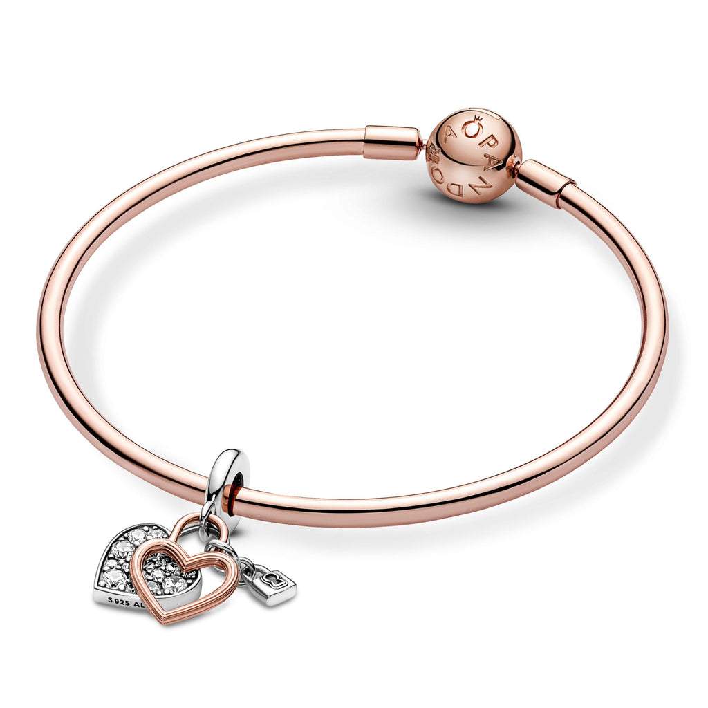 Pandora Moments Charm Pendant Double Cadenas Cœur 780087C01