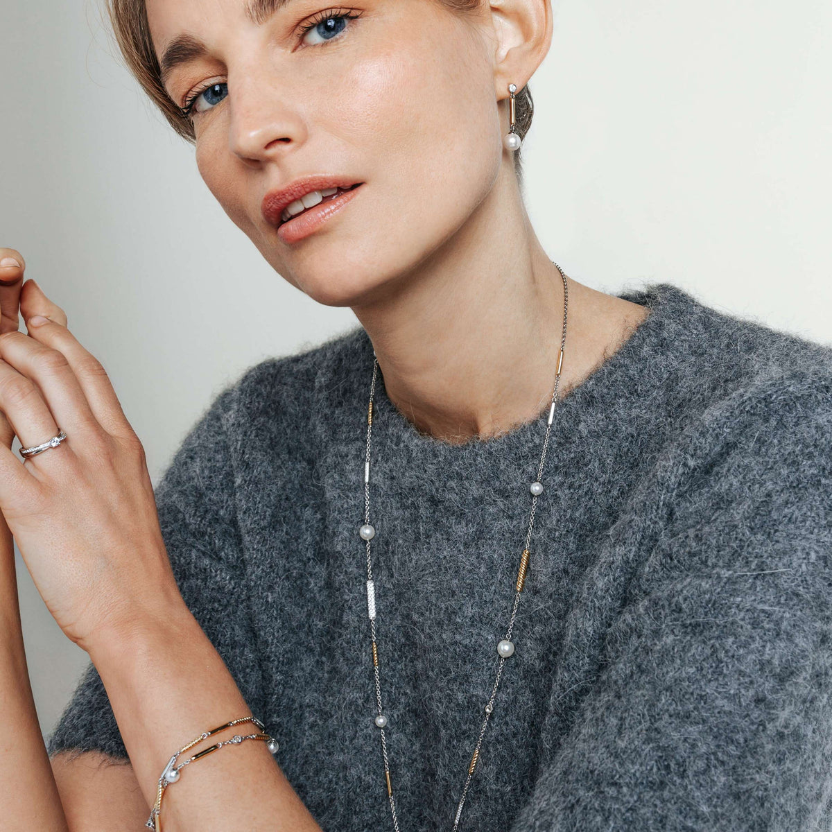 Ti Sento Milano Boucles d'oreilles pendantes Perles 78011YP