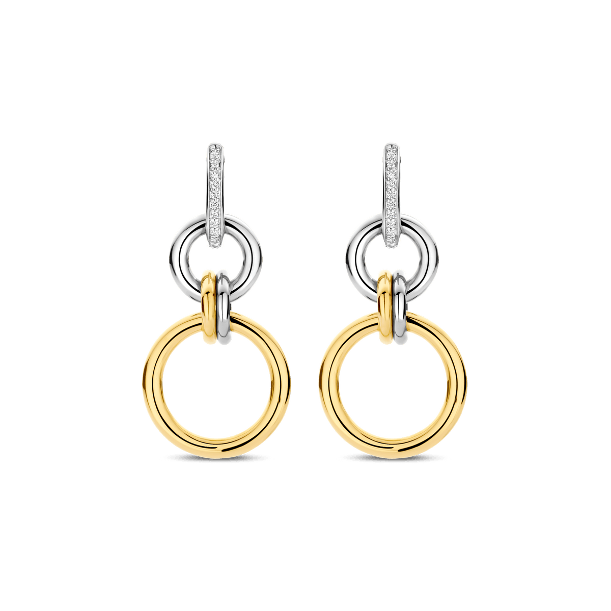Ti Sento Milano Boucles d'oreilles pendantes Cercles 78018ZY