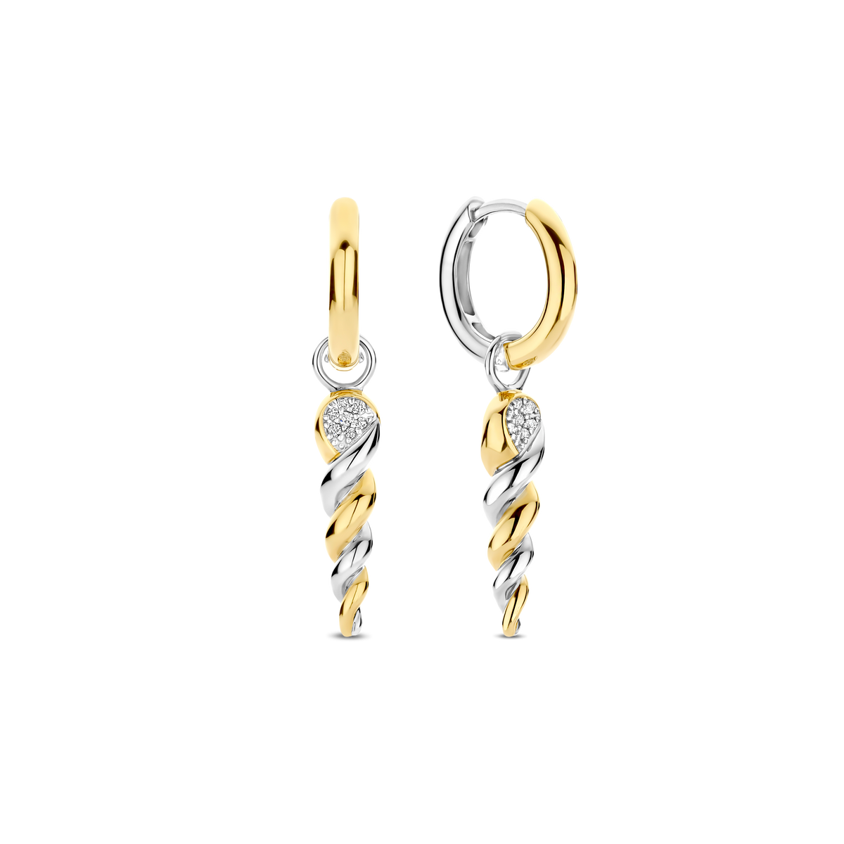 Ti Sento Milano Boucles d'oreilles pendantes Cercles 78020ZY