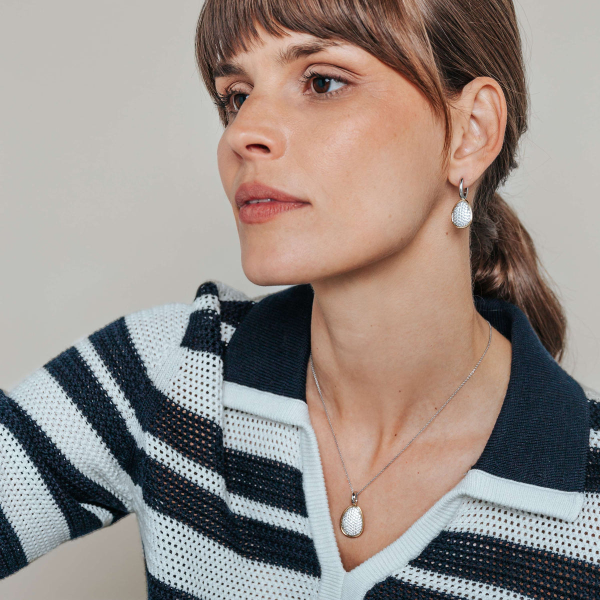 Ti Sento Milano Boucles d'oreilles pendantes Pebble 78027ZY