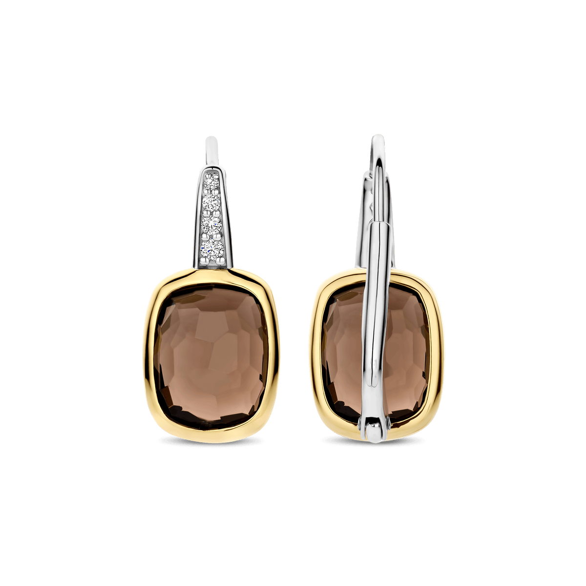 Ti Sento Milano Boucles d'oreilles pendantes Coussin et rectangle 78041SQ