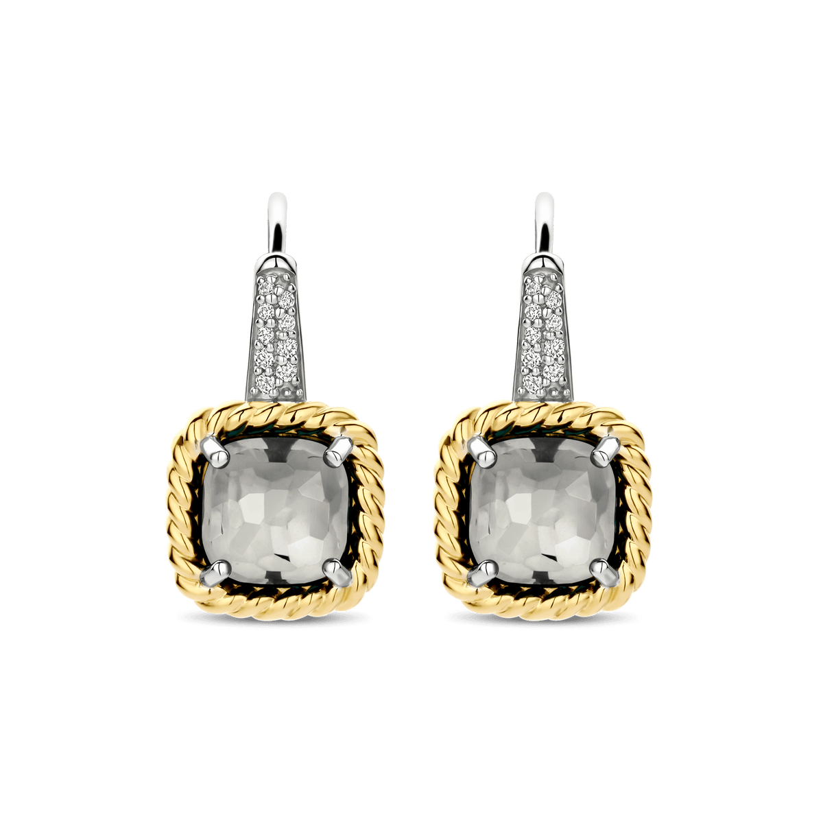 Ti Sento Milano Boucles d'oreilles pendantes Coussin et rectangle 78042GG
