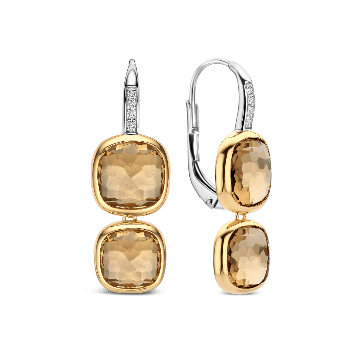 Ti Sento Milano Boucles d'oreilles pendantes Coussin et rectangle 78054CY
