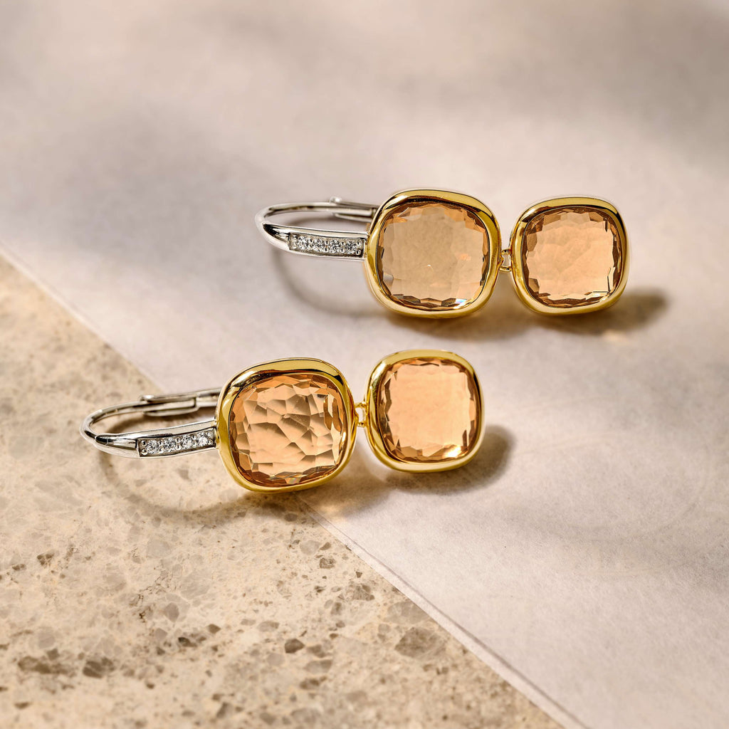 Ti Sento Milano Boucles d'oreilles pendantes Coussin et rectangle 78054CY