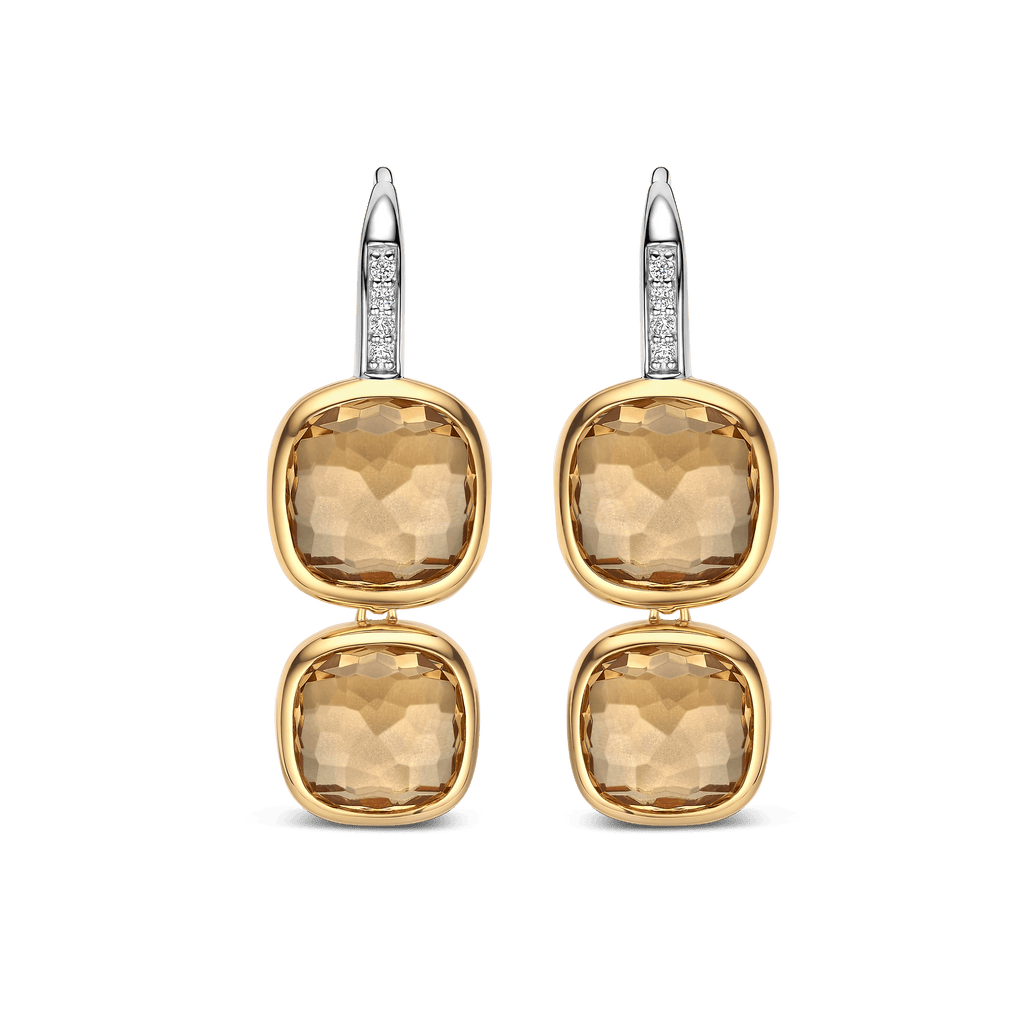 Ti Sento Milano Boucles d'oreilles pendantes Coussin et rectangle 78054CY