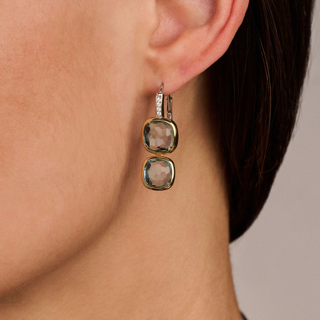 Ti Sento Milano Boucles d'oreilles pendantes Coussin et rectangle 78054TY