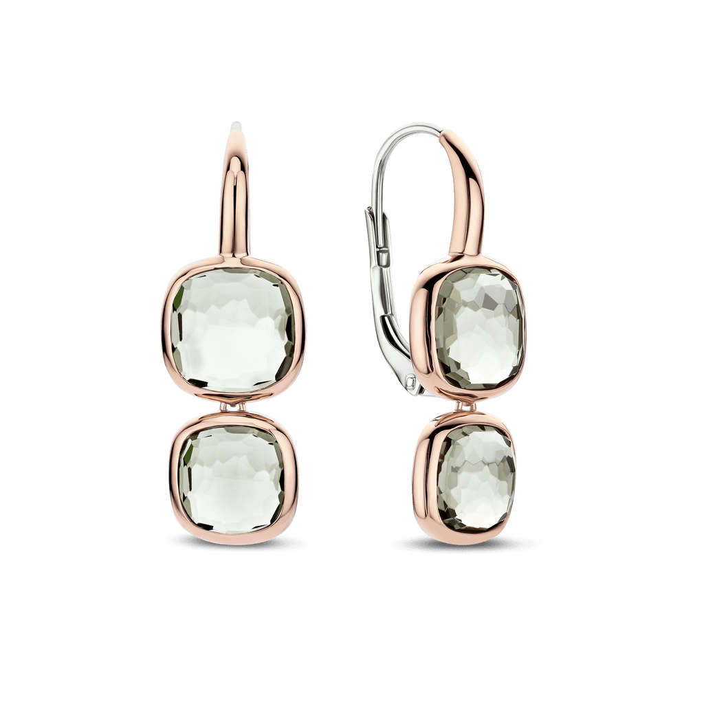 Ti Sento Milano Boucles d'oreilles pendantes Coussin et rectangle 78055GR