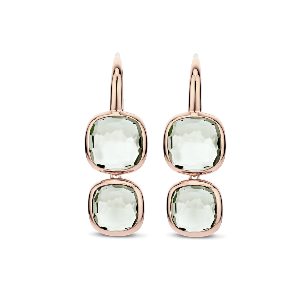 Ti Sento Milano Boucles d'oreilles pendantes Coussin et rectangle 78055GR