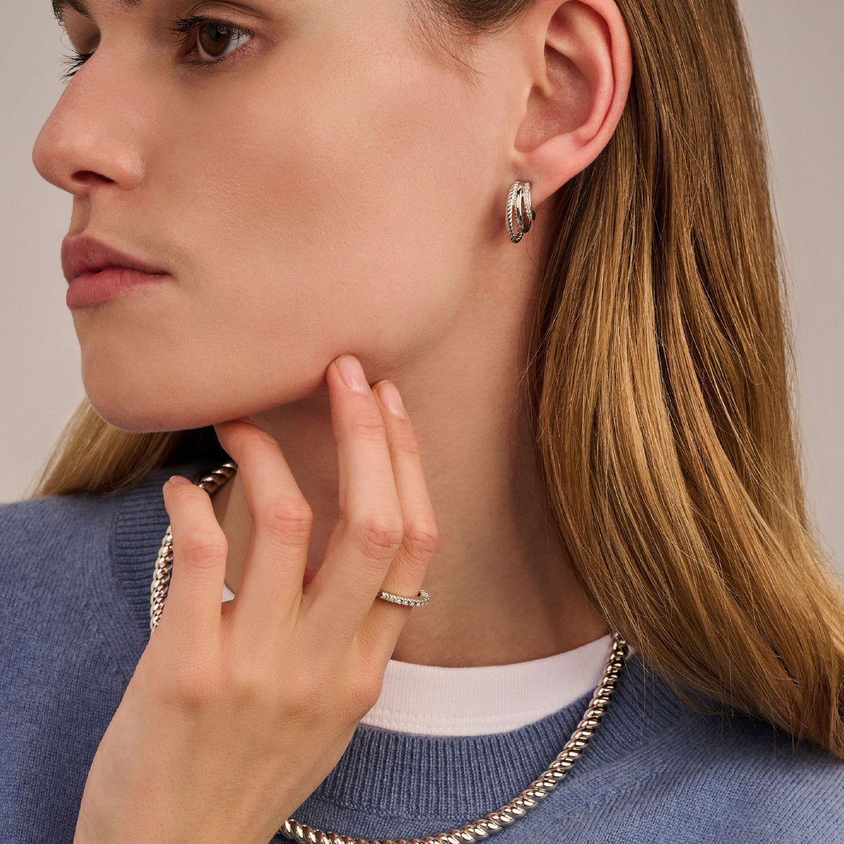 Ti Sento Milano Boucles d'oreilles pendantes Structures 78068ZI
