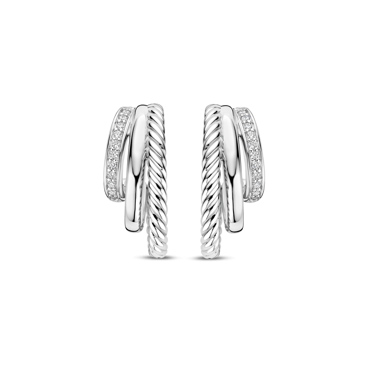 Ti Sento Milano Boucles d'oreilles pendantes Structures 78068ZI