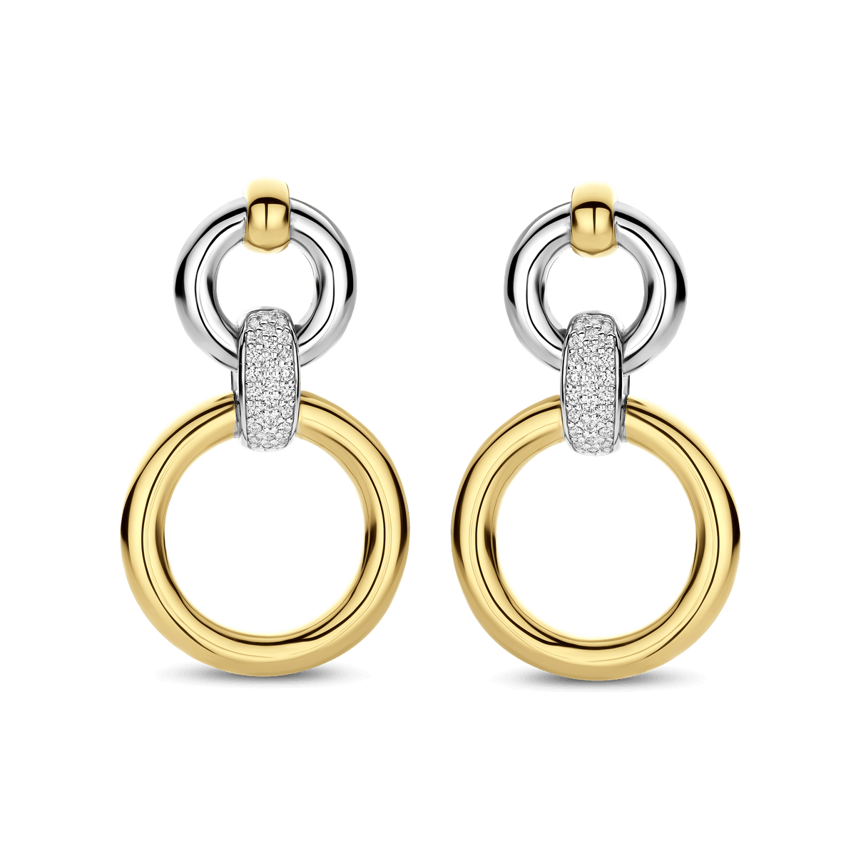 Ti Sento Milano Boucles d'oreilles pendantes Cercles 78089ZY