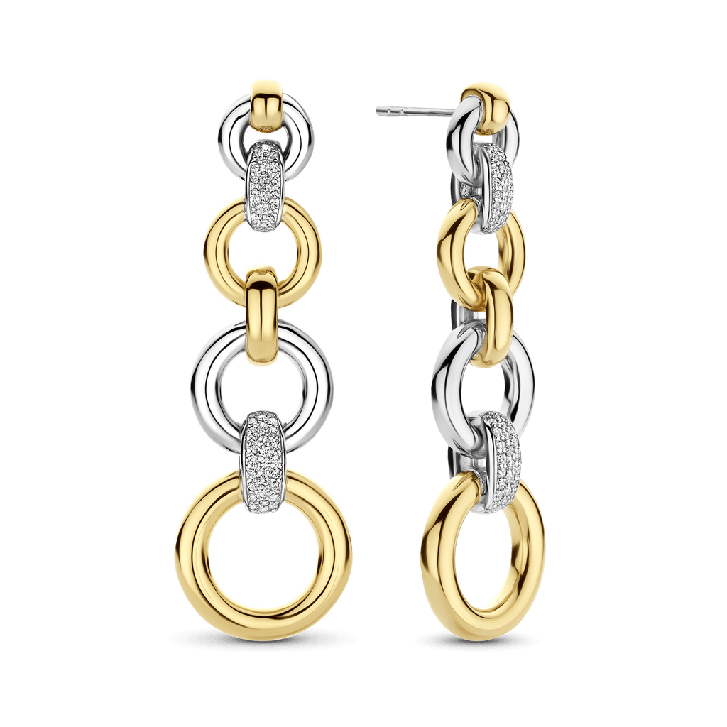 Ti Sento Milano Boucles d'oreilles pendantes Cercles 78090ZY