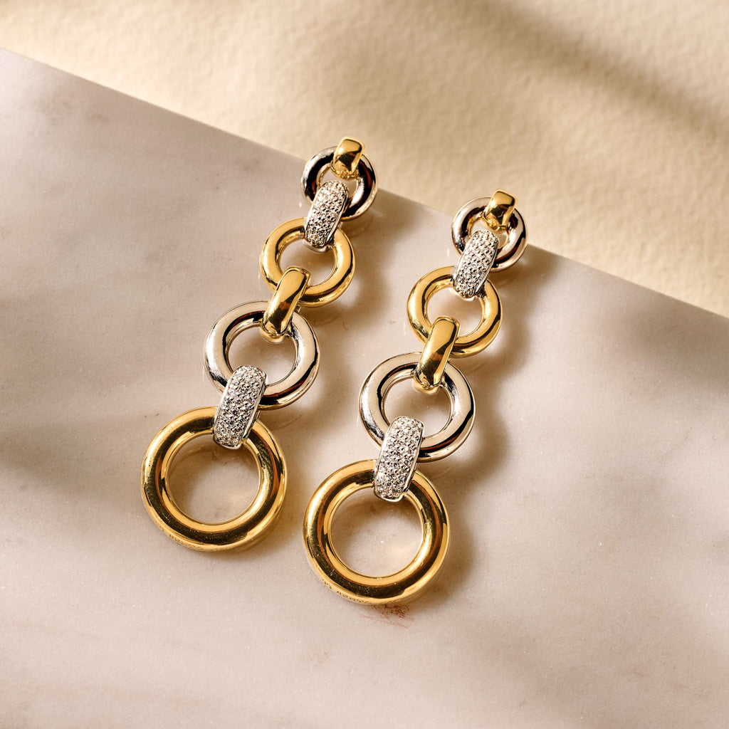 Ti Sento Milano Boucles d'oreilles pendantes Cercles 78090ZY