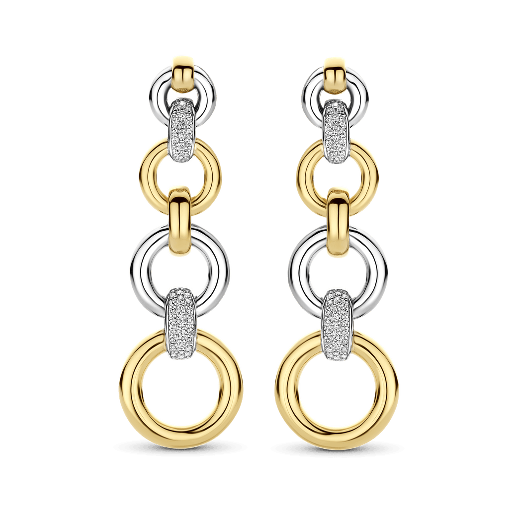 Ti Sento Milano Boucles d'oreilles pendantes Cercles 78090ZY