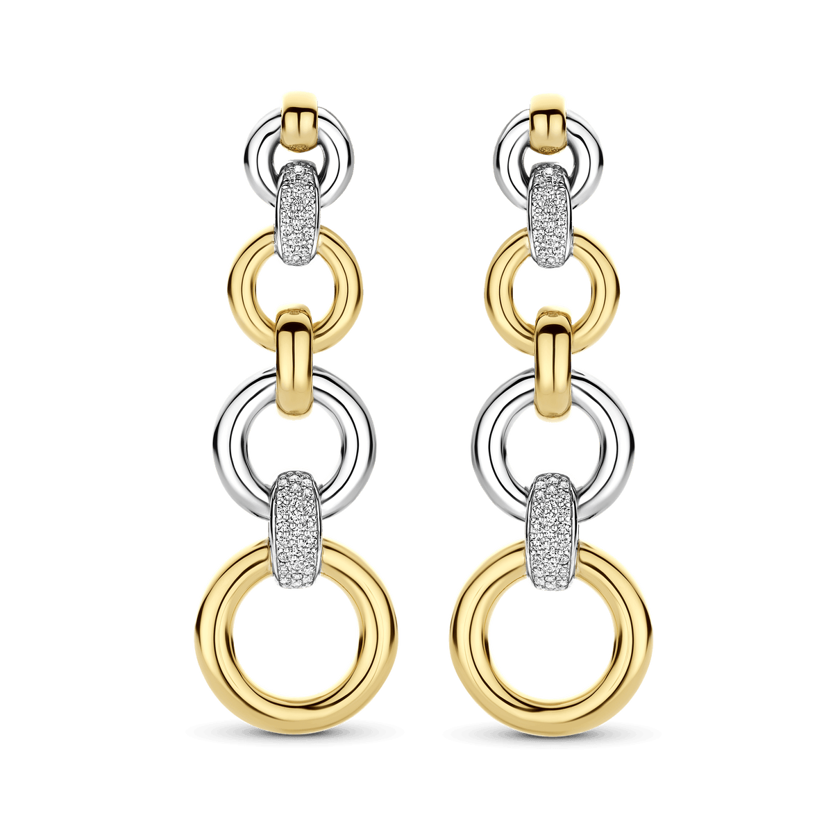 Ti Sento Milano Boucles d'oreilles pendantes Cercles 78090ZY