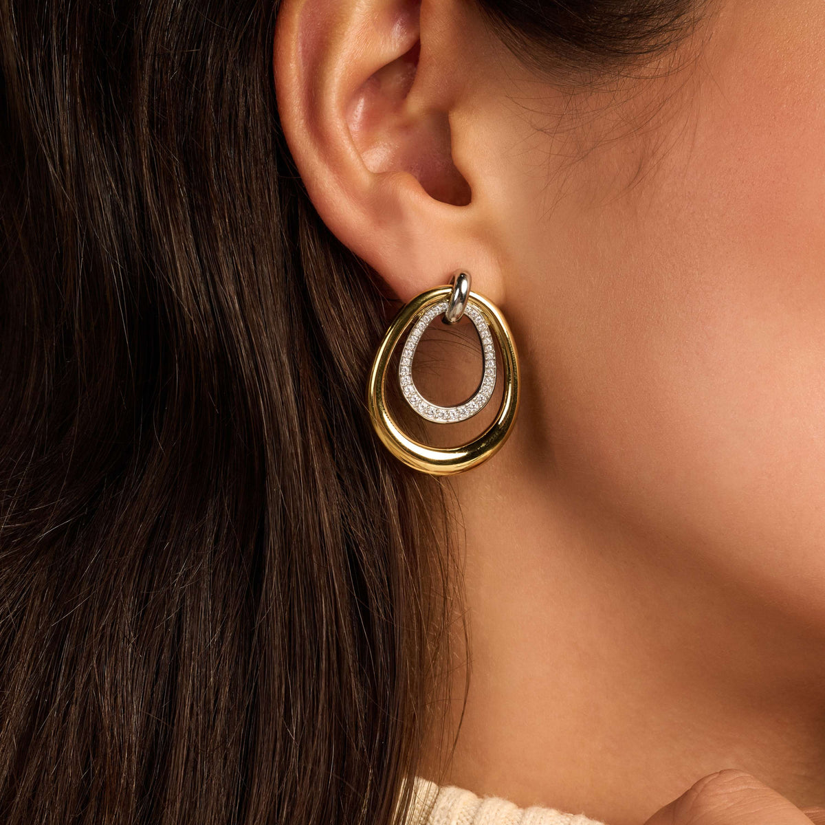 Ti Sento Milano Boucles d'oreilles pendantes Pebble 78097ZY