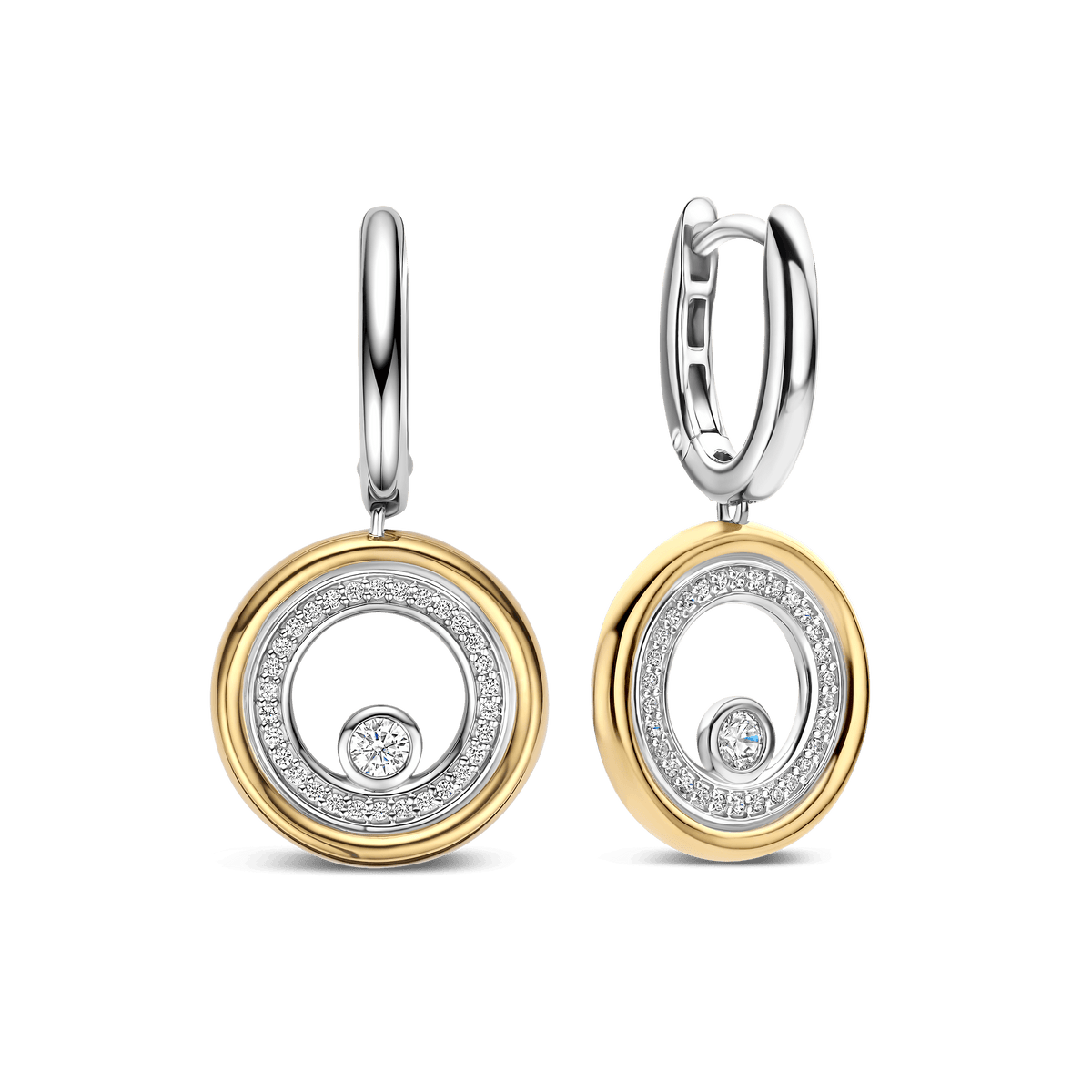 Ti Sento Milano Boucles d'oreilles pendantes Cercles 78112ZY