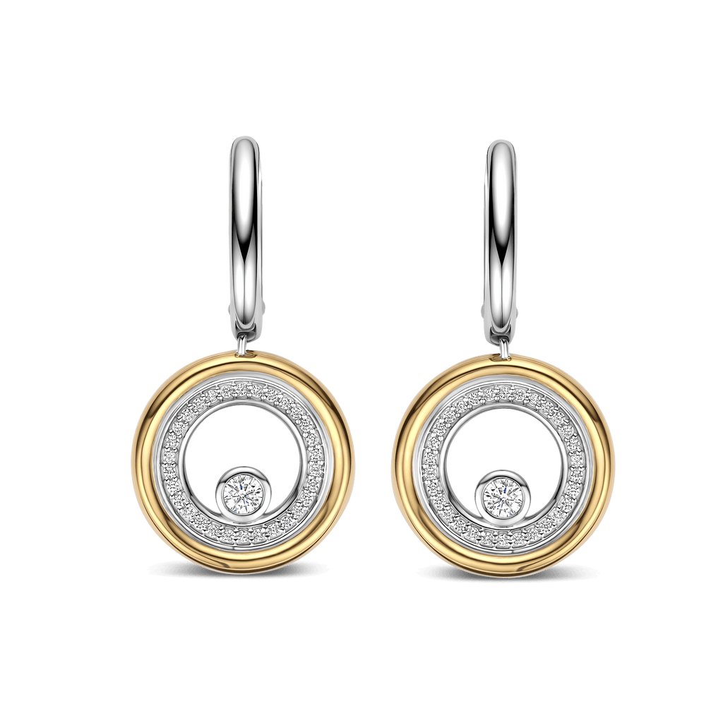 Ti Sento Milano Boucles d'oreilles pendantes Cercles 78112ZY