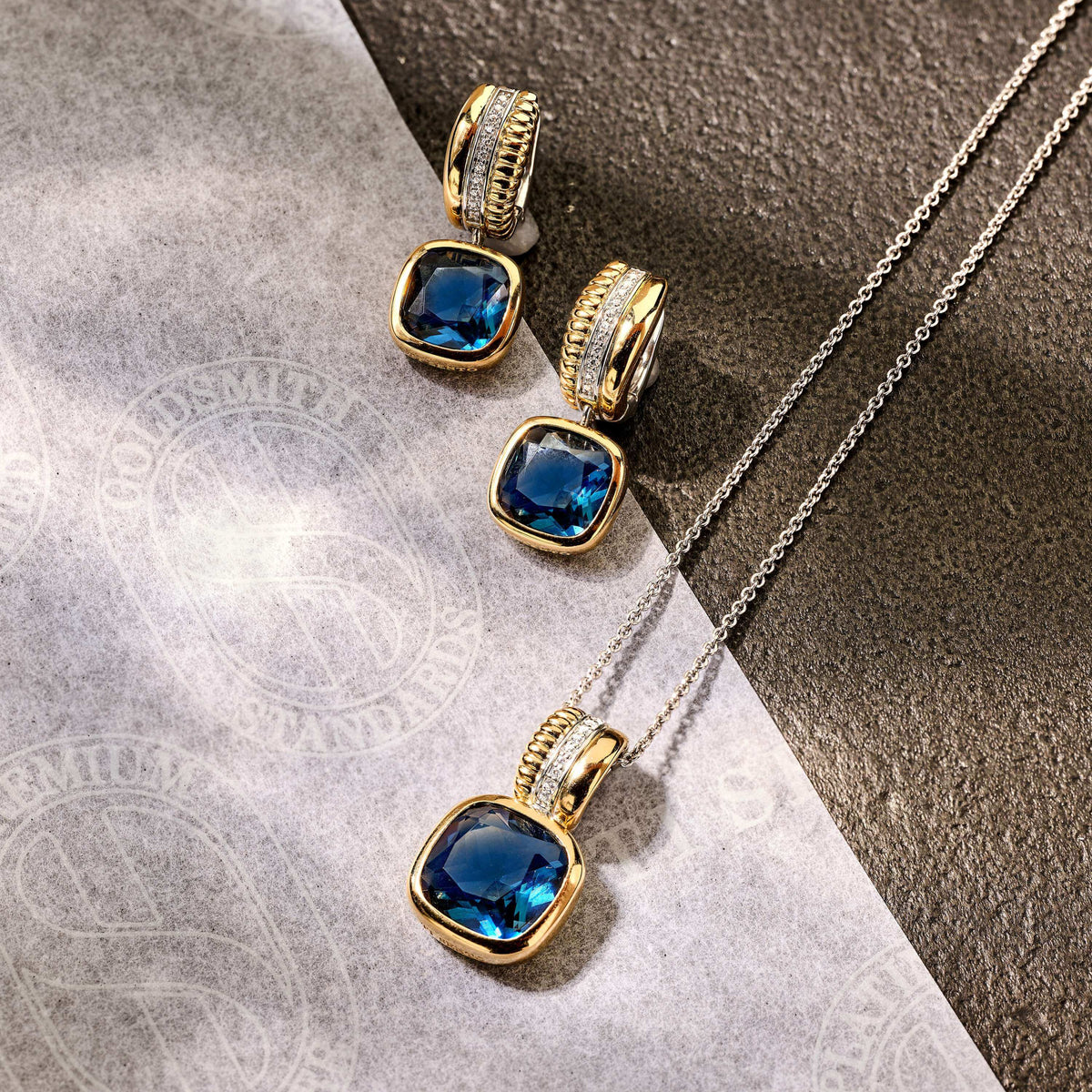 Ti Sento Milano Boucles d'oreilles pendantes Coussin et rectangle 78117DB