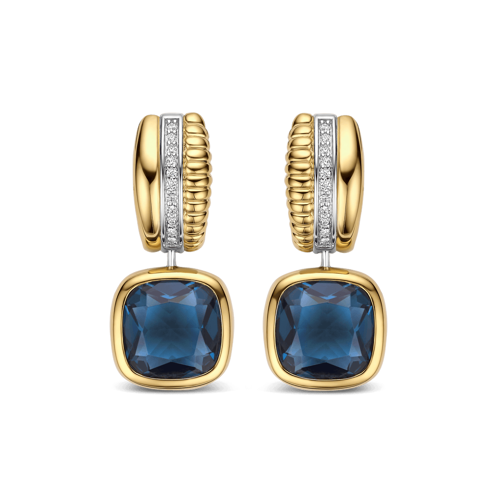 Ti Sento Milano Boucles d'oreilles pendantes Coussin et rectangle 78117DB