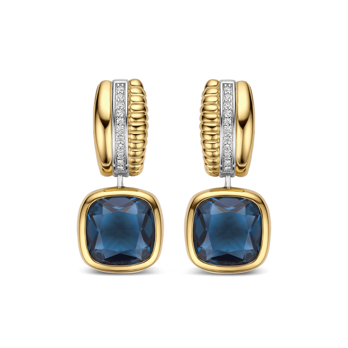 Ti Sento Milano Boucles d'oreilles pendantes Coussin et rectangle 78117DB
