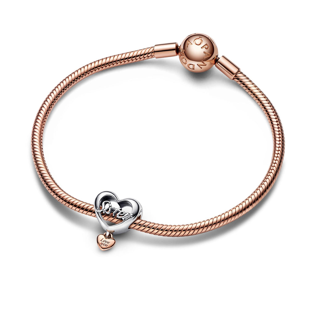 Pandora Moments Charm Cœur de Sœur Rose 782244C00