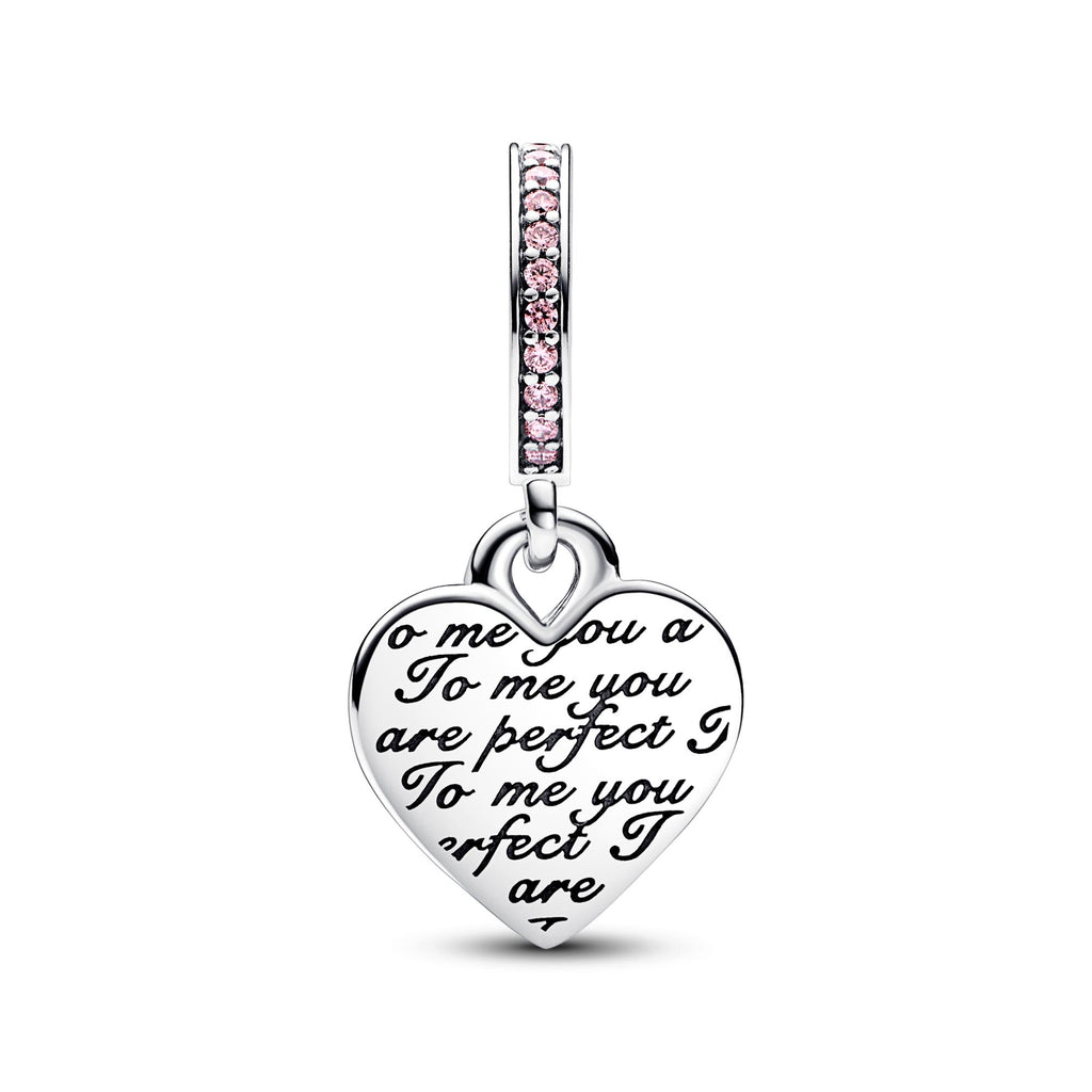 Pandora Moments Charm Pendant Double Cœur Infini Bicolore 782641C01