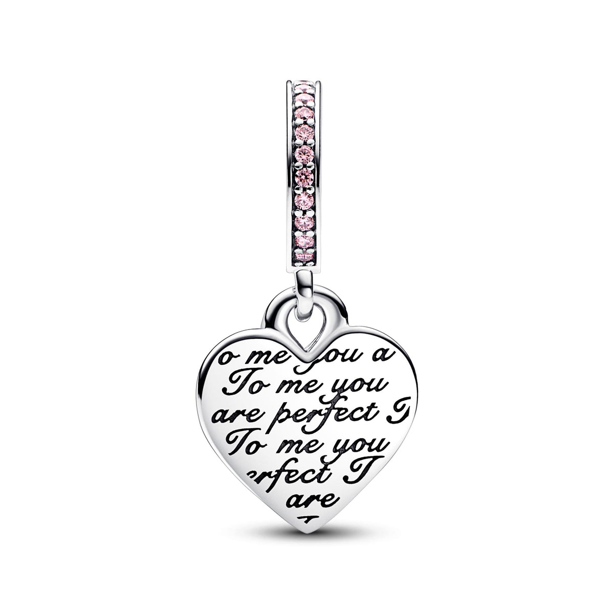 Pandora Moments Charm Pendant Double Cœur Infini Bicolore 782641C01