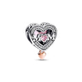 Pandora Moments Charm Maman & Cœur Ajouré Bicolore 782653C01