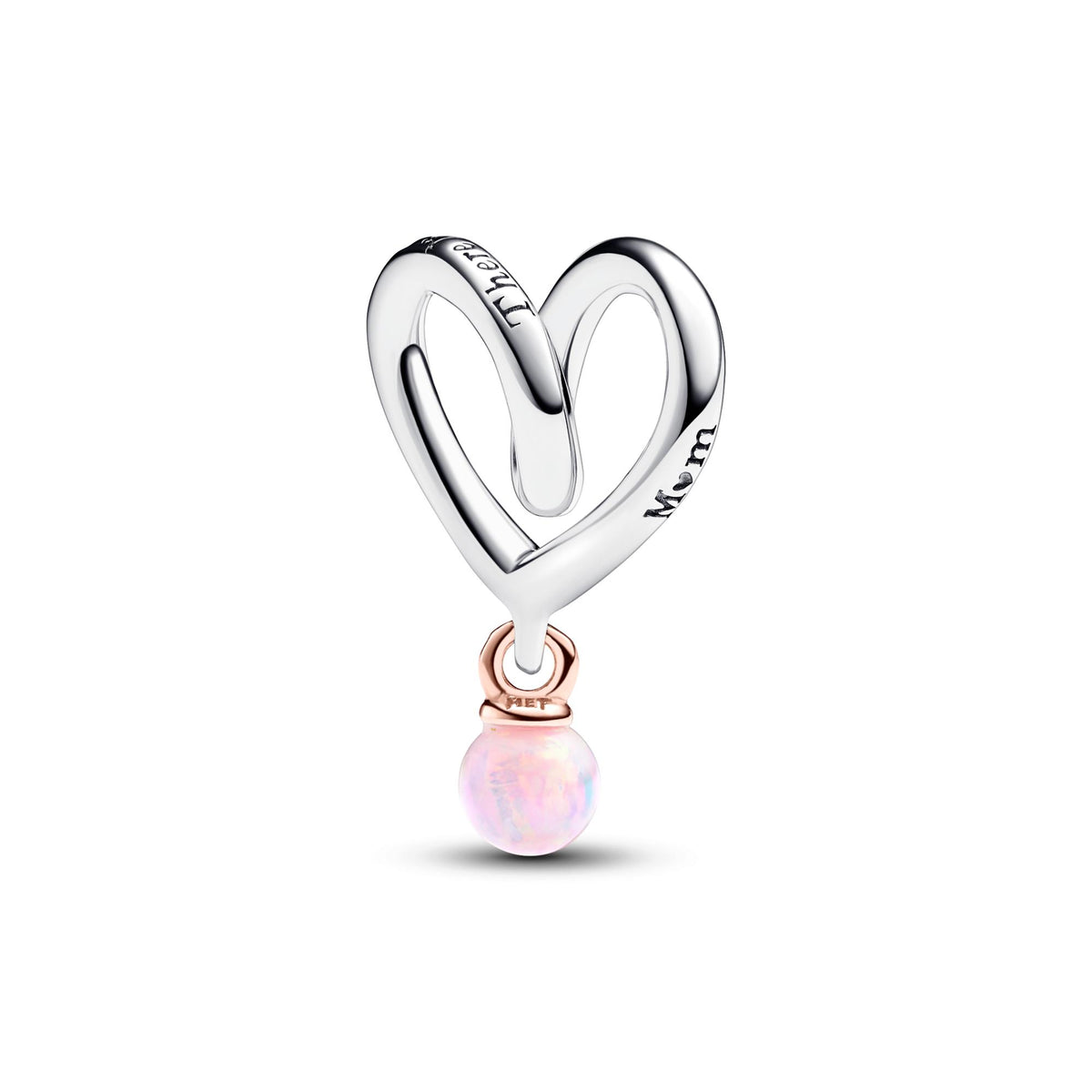 Pandora Moments Charm Cœur Enveloppant Bicolore 783242C01